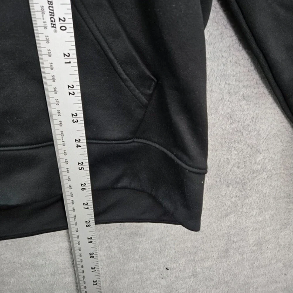 Adidas Men Sweatshirt Large Black‎ Colorblock Hoodie Fleece Logo Drawstring